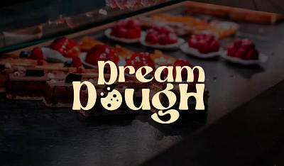DREAM DOUGH | BRANDING AND LOGO DESIGN bakery birthday cake dream dough modern logo design