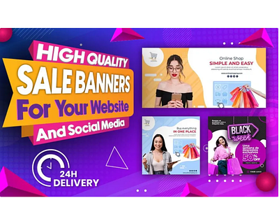 Professional Social Media Banners for $40 3d animation branding graphic design logo motion graphics ui