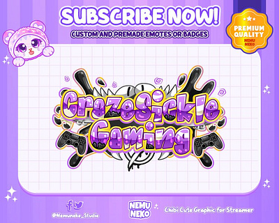 💜Special Commission Vtuber Logo Text 💜