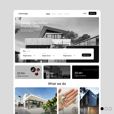 Elevate your online property experience with our sleek UI design branding elegantui graphic design homesearchsimplified intuitivedesign propertyperfection realestateui ui