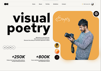 Visual poetry (first page) design ui ux web webdesign website