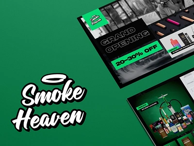 Smoke Heaven Branding brand design brand guidelines brand identity design branding graphic design identity design logo logo design smoke logo smoking logo vape logo