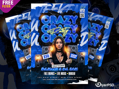 Free Flyer | Weekend Night Club Music Party Flyer PSD design event flyer flyer flyer psd free free flyer free psd music club flyer part flyer psd psd flyer weekend party
