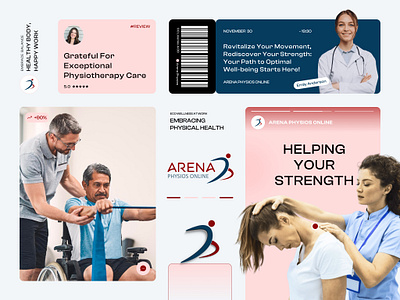 Arena Physios Online - Branding arena branding graphic design healthcare logo medical physio logo physiotherapist physiotherapy