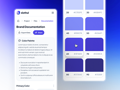 slothUI - World's Laziest Design System - Documentation Mobile blue clean color palette color palette ui dashboard ui design system documentation documentation ui gradient ios app minimal mobile mobile app mobile ui modern slothui soft ui ui design ui kit