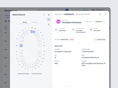 Zendenta - Patient Medical Records - a SaaS of Dental Clinic clinic dental dentist health care hospital medical record product design reservation detail saas saas dental saas design ui ux web app web design