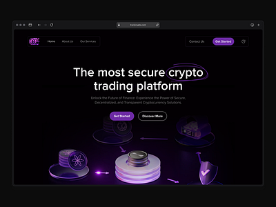 Crypto Trading Landing Page design landing page ui ux