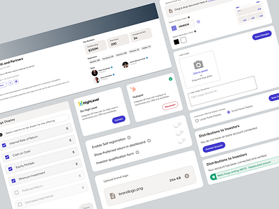 Component System b2b buttons clean component system components design design system elements features icons interface online investment platform design product design real estate saas ui ui kit user interface widgets
