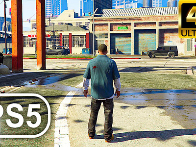 GTA 5 PS5 Gameplay 4K 60FPS 3d animation graphic design ui