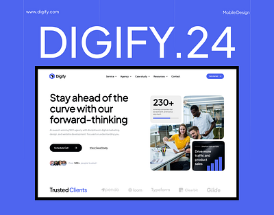 Digifiy - Digital Agency design digital agency digital agency website dribble dribble deigner dribble foryou figma foryou graphic design landing page trending trending web design ui design user interface ux reascher visual design web design web ui website website deisgn