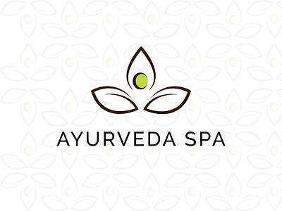 Ayurveda Spa Branding brand identity design branding graphic design green logo logo meditation meditation logo peaceful logo spa logo