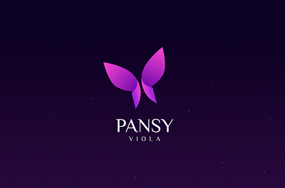 Pansy Viola logo branding clean clothes design graphic design illustration logo logo design morden simple simplify vietnam violet