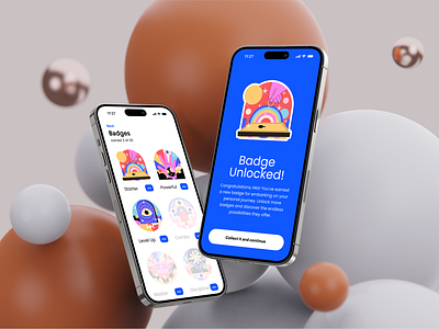 Badges Reward app badges creative design illustrations minimal reward ui
