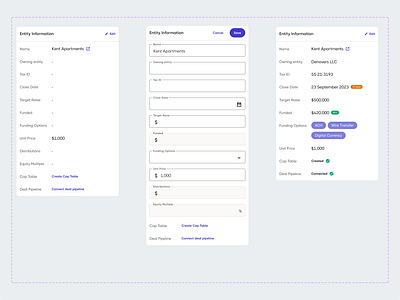 Component Variant for Edit Information building clean componenets component system design design bar detials edit editing info investment detials mortgage product design project info property information property management real estate ui ui interface user experience variant