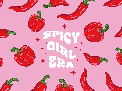 Spicy Girl Era art artist branding colorful cool design digital art illustration illustration art logo old school procreate retro ui vintage