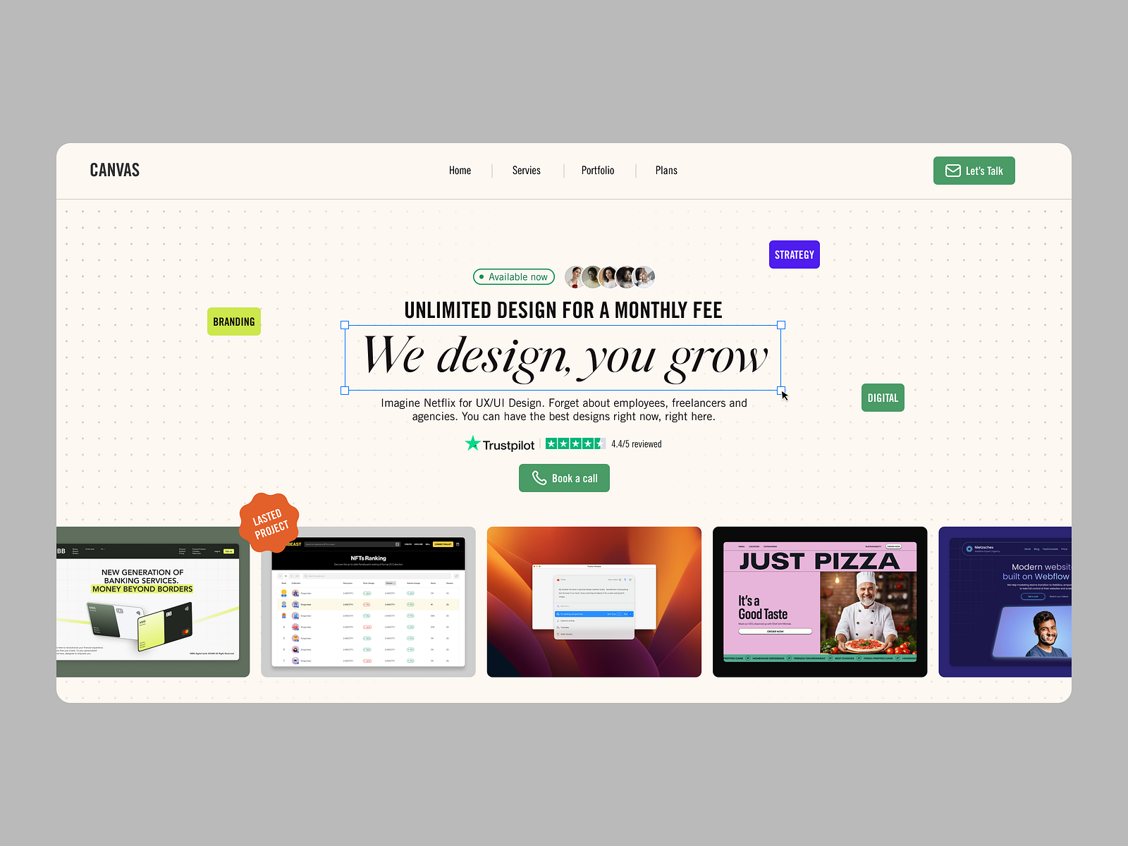 Unlimited Agency Design Subscriptions Landingpage by Takaz Cao on Dribbble