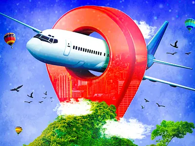 Travel Around The World Poster graphic design