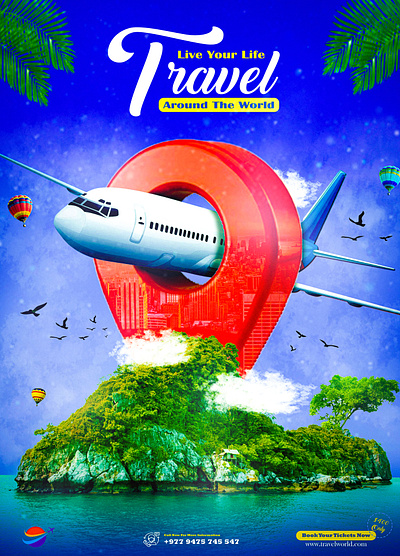 Travel Around The World Poster graphic design