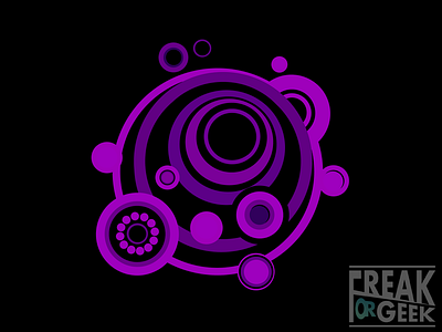 Cutout pink/purple mosaic-style vector cropcircle mandala mosaic vector