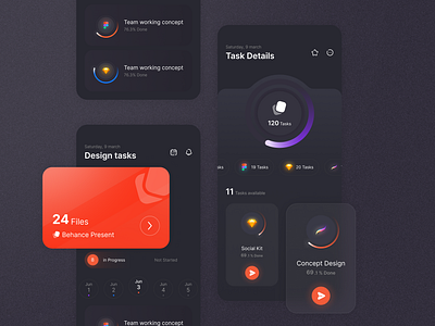 Team Management Dashboard app dailyui dashboard figma inspiration interface orange product design ui ux