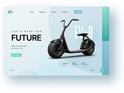 EV Product Website Design energy ev free energy green ola uiux website