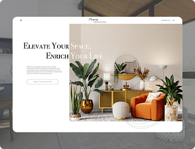 Homie Design Studio - Interior Design Landing Page Exploration app branding design landing typography ui ux web