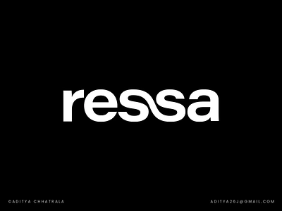 Ressa logotype / logo design ai algorithm brand identity branding clever connection joint logo logo designer logotype machine learning minimalist minimalistic network product social software tech technology typography