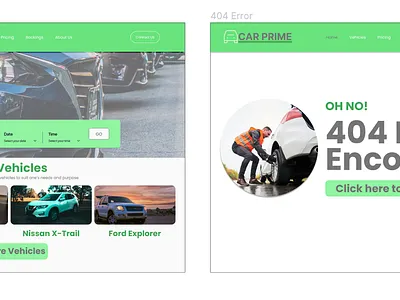 CarPrime Website branding typography ux webpage design