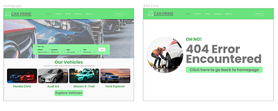 CarPrime Website branding typography ux webpage design