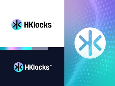 HK locks - Logo Design app branding creative logo digital key gradient logo hk jeroen van eerden key lock locks logo logo design modern logo network protect shield ui visual identity design