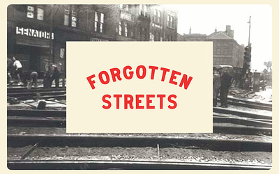 Forgotten Streets Tram Co graphic design typography vintage visual identity