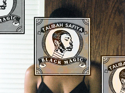 Talibah Safiya EP released "Black Magic" apparel design illustration vintage design