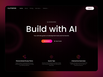 AI Website for Education ai ai education website ai website artificial intelligence clean design eps hero section landing page learning lesson machine learning minimal online school platform ps school ui ux web webdesign