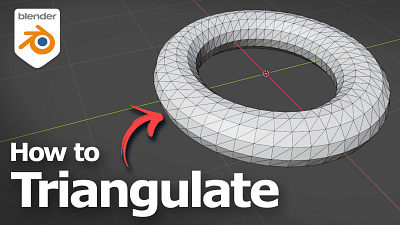 How to triangulate faces and objects in Blender 3d 3d modeling b3d blender blenderian cgian tutorial