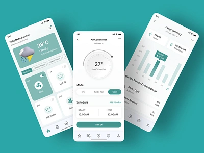 SmartHive - Smart Home Mobile App app design clean design home control mobile app design mobile ui remote mobile app smart hive smart home app ui ui design uiux