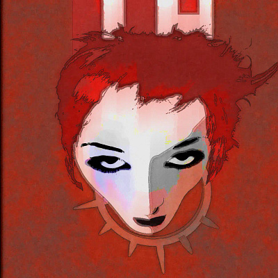 bloodline - rough WIP doodle girl head illustration noise shunte88 vector wip