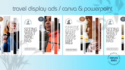 1:1 Travel Display Ads with Canva & PowerPoint advert advertising animation branding canva powerpoint template