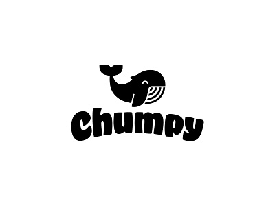 Chumpy logo animal branding friendly funny logo minimal whale