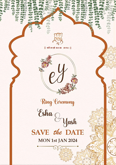 Naming Ceremony Invitation Card In Crafty Art ceremony invitation ring ceremony
