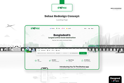 Shohoz Hero Section Redesign air bangladesh bus bus ticketing herosection homepageredesign launch redesign shohoz ticketbooking train traveltech ui ux webdesign