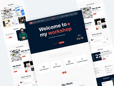 Portfolio Landing Page Design 3d animation branding graphic design logo motion graphics ui