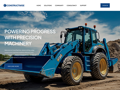 Machinery Website construction website homepage landing page machine design machine website machinery website machinery website hmepage web design website