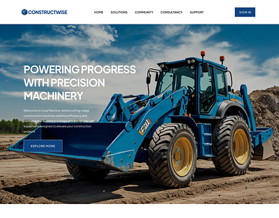 Machinery Website construction website homepage landing page machine design machine website machinery website machinery website hmepage web design website