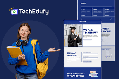 TechEdufy - Online Education website UI adobe branding design dribbble education ui education webui figma illustration shots ui uiux