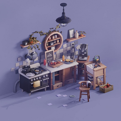 Top Secret Recipe 3d art blender diorama illustration motion graphics