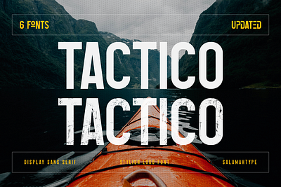 Tactico - Textured Font brand branding creative design font font design illustration logo products typeface