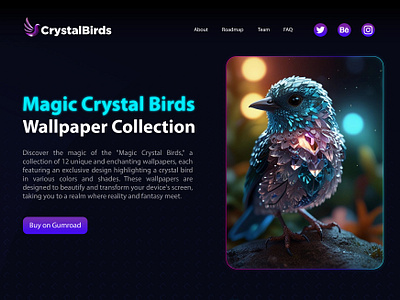 Magic Crystal Birds - Web Desing figma graphic design kauxtick landing page ui ux uxui web design website