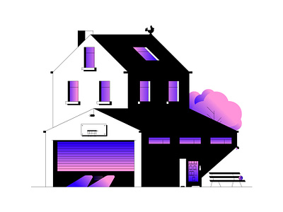 a house branding design graphic design home house icon illustration line minimal retro simple ui