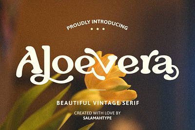 Aloevera - Vintage Display Font brand branding classic font creative design elegant font font graphic design illustration logo logotype magazine packaging products stylish font typeface typography ui vintage font