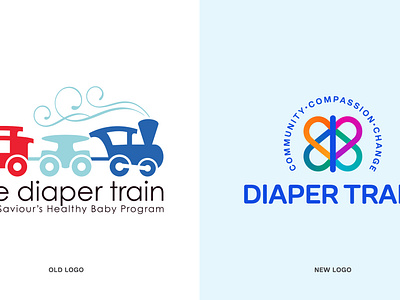 Diaper Train Rebrand angel oak creative brand branding graphic design illustration logo ministry nonprofits typography